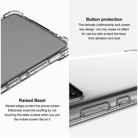IMAK Full-Coverage Shock-Proof Sheer Flexible TPU Case with High Transparency Screen Protector for Xiaomi Redmi K40 Gaming