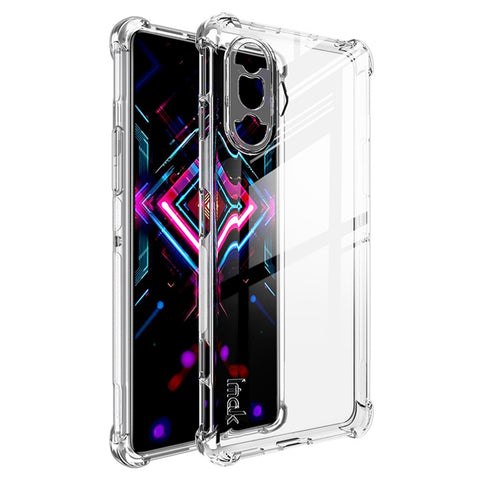 IMAK Full-Coverage Shock-Proof Sheer Flexible TPU Case with High Transparency Screen Protector for Xiaomi Redmi K40 Gaming
