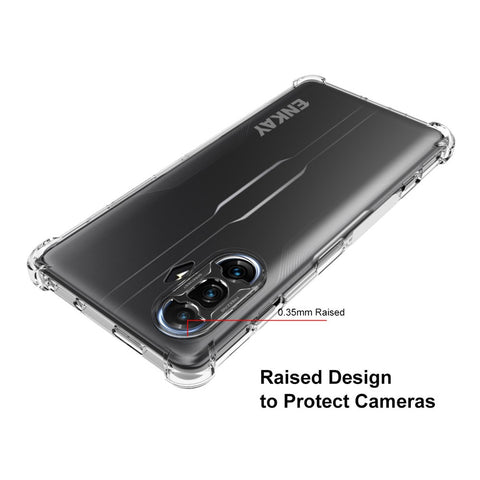 ENKAY HAT PRINCE 4 Corners Thickened Anti-slip Shockproof Transparent TPU Phone Cover Case for Xiaomi Redmi K40 Gaming