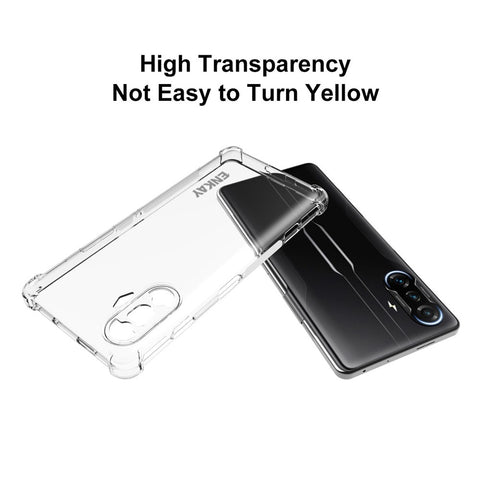 ENKAY HAT PRINCE 4 Corners Thickened Anti-slip Shockproof Transparent TPU Phone Cover Case for Xiaomi Redmi K40 Gaming