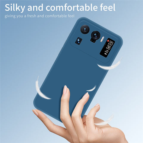 PINWUYO Soft Silicone Precise Cut-Out Cell Phone Case Cover Protector for Xiaomi Mi 11 Ultra