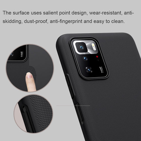 NILLKIN Frosted Shield Wear Resistant Matte Surface Hard PC Phone Cover Case for Xiaomi Redmi Note 10 Pro 5G