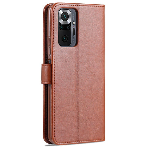 AZNS Full Protection Wallet Leather Stand Case for Xiaomi Redmi Note 10 Pro 4G (Global) / Note 10 Pro 4G (India) / Note 10 Pro Max