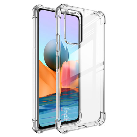 IMAK Full Body Rugged Soft TPU Cover Slim Shockproof Phone Bumper with Screen Protector for Xiaomi Redmi Note 10 Pro Max / Note 10 Pro 4G (Global) / Note 10 Pro 4G (India)