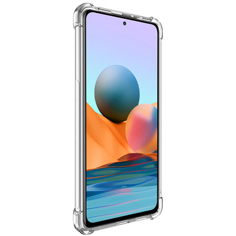 IMAK Full Body Rugged Soft TPU Cover Slim Shockproof Phone Bumper with Screen Protector for Xiaomi Redmi Note 10 Pro Max / Note 10 Pro 4G (Global) / Note 10 Pro 4G (India)