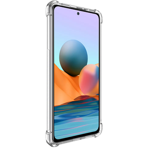 IMAK Full Body Protection Soft TPU Shockproof Protective Transparent Bumper Cover with Screen Protector Film for Xiaomi Redmi Note 10 Pro 5G (China) / Poco X3 GT