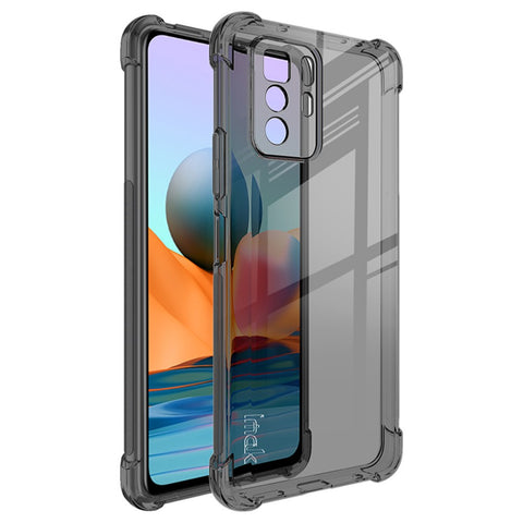 IMAK Full Body Protection Soft TPU Shockproof Protective Transparent Bumper Cover with Screen Protector Film for Xiaomi Redmi Note 10 Pro 5G (China) / Poco X3 GT