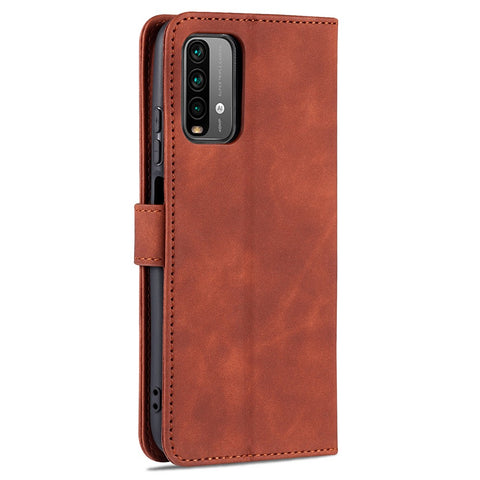 AZNS All-round Wallet Stand Design PU Leather Phone Cover Case for Xiaomi Redmi 9T/9 Power/Note 9 4G (Qualcomm Snapdragon 662)/Poco M3