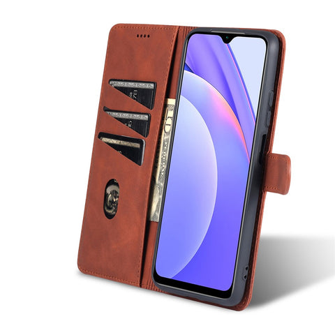 AZNS All-round Wallet Stand Design PU Leather Phone Cover Case for Xiaomi Redmi 9T/9 Power/Note 9 4G (Qualcomm Snapdragon 662)/Poco M3