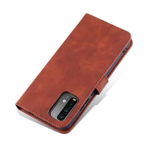 AZNS All-round Wallet Stand Design PU Leather Phone Cover Case for Xiaomi Redmi 9T/9 Power/Note 9 4G (Qualcomm Snapdragon 662)/Poco M3