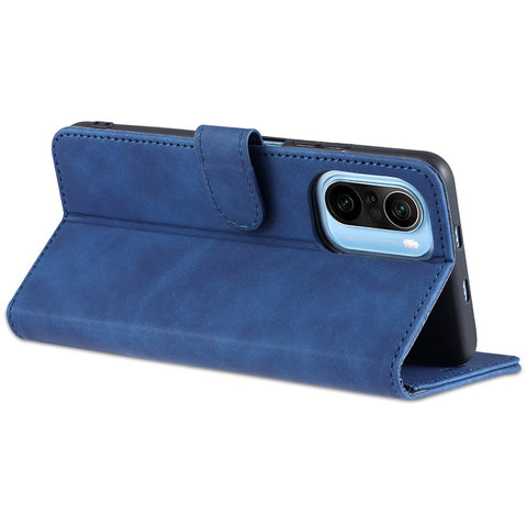 AZNS PU Leather Wallet Design All-round Protection Phone Stand Cover Case for Xiaomi Redmi K40/K40 Pro/Mi 11i/Poco F3