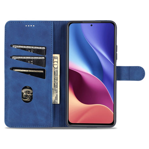 AZNS PU Leather Wallet Design All-round Protection Phone Stand Cover Case for Xiaomi Redmi K40/K40 Pro/Mi 11i/Poco F3