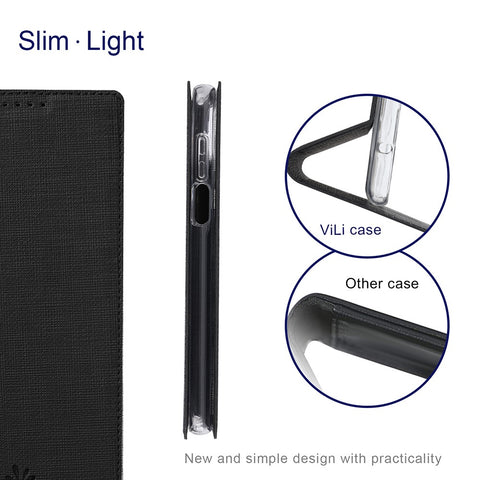 VILI DMX Series Leather Protector Stand Cover with Single Card Slot for Xiaomi Redmi Note 10 Pro