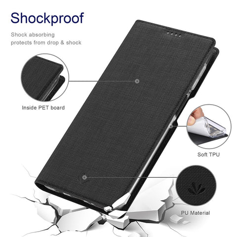 VILI DMX Series Leather Protector Stand Cover with Single Card Slot for Xiaomi Redmi Note 10 Pro