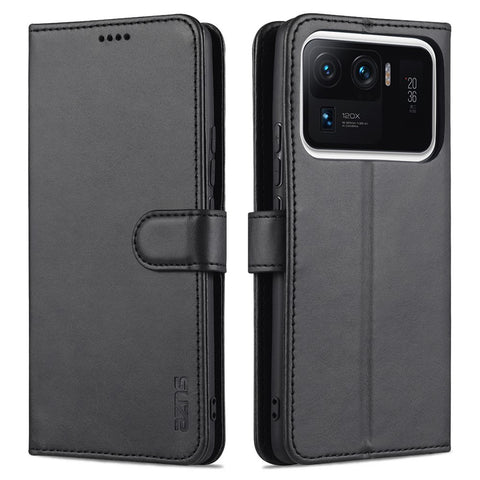 AZNS Wallet Case PU Leather Shock-Absorbent Bumper Stand Magnetic Closure Flip Folio Cover for Xiaomi Mi 11 Ultra