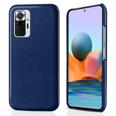 KSQ Crazy Horse Texture Phone Case Anti Scratch Leather Coated PC Shell for Xiaomi Redmi Note 10 Pro 4G (India) / Note 10 Pro 4G (Global) / Note 10 Pro Max