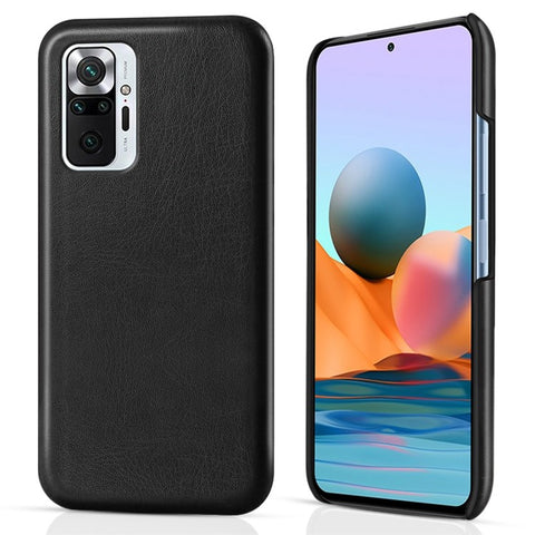 KSQ Crazy Horse Texture Phone Case Anti Scratch Leather Coated PC Shell for Xiaomi Redmi Note 10 Pro 4G (India) / Note 10 Pro 4G (Global) / Note 10 Pro Max