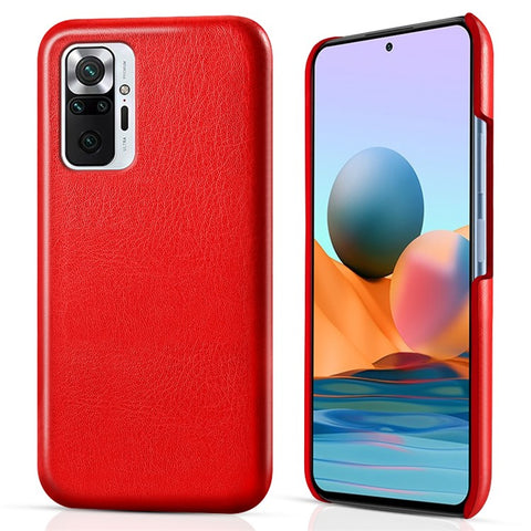 KSQ Crazy Horse Texture Phone Case Anti Scratch Leather Coated PC Shell for Xiaomi Redmi Note 10 Pro 4G (India) / Note 10 Pro 4G (Global) / Note 10 Pro Max