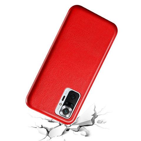 KSQ Crazy Horse Texture Phone Case Anti Scratch Leather Coated PC Shell for Xiaomi Redmi Note 10 Pro 4G (India) / Note 10 Pro 4G (Global) / Note 10 Pro Max