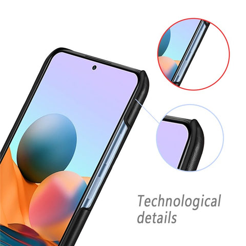 KSQ Crazy Horse Texture Phone Case Anti Scratch Leather Coated PC Shell for Xiaomi Redmi Note 10 Pro 4G (India) / Note 10 Pro 4G (Global) / Note 10 Pro Max