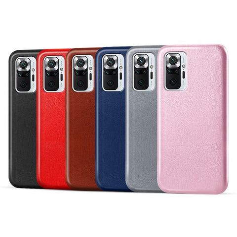 KSQ Crazy Horse Texture Phone Case Anti Scratch Leather Coated PC Shell for Xiaomi Redmi Note 10 Pro 4G (India) / Note 10 Pro 4G (Global) / Note 10 Pro Max