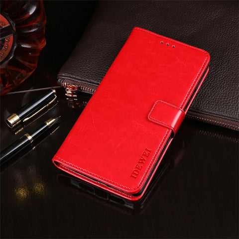 IDEWEI Crazy Horse Texture Flip Leather Phone Stand Case Cover with Wallet for Xiaomi Redmi K40 Gaming/Poco F3 GT