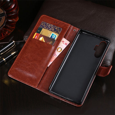 IDEWEI Crazy Horse Texture Flip Leather Phone Stand Case Cover with Wallet for Xiaomi Redmi K40 Gaming/Poco F3 GT