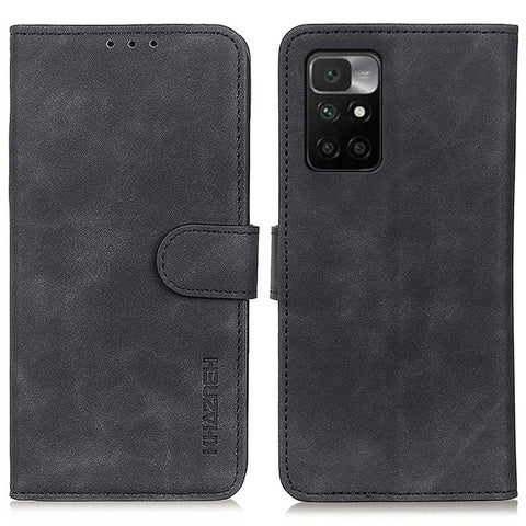 KHAZNEH Vintage Style Leather Wallet Phone Protection Case with Stand Design for Xiaomi Redmi 10 4G (2021)