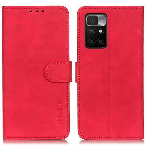 KHAZNEH Vintage Style Leather Wallet Phone Protection Case with Stand Design for Xiaomi Redmi 10 4G (2021)