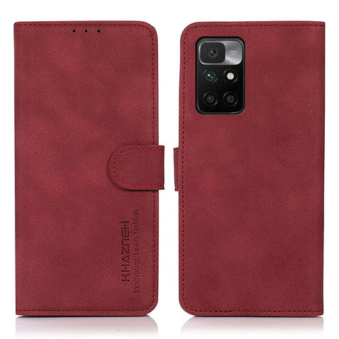 KHAZNEH Magnetic Closure PU Leather Cell Phone Cover Case with Wallet Stand for Xiaomi Redmi Note 11 4G (MediaTek)/Redmi 10 4G/Redmi 10 2022 4G/10 Prime