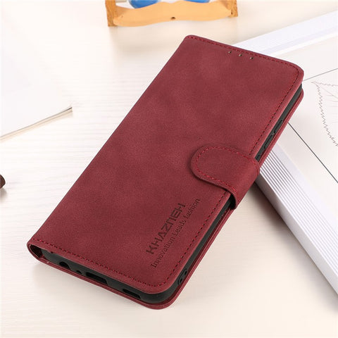 KHAZNEH Magnetic Closure PU Leather Cell Phone Cover Case with Wallet Stand for Xiaomi Redmi Note 11 4G (MediaTek)/Redmi 10 4G/Redmi 10 2022 4G/10 Prime