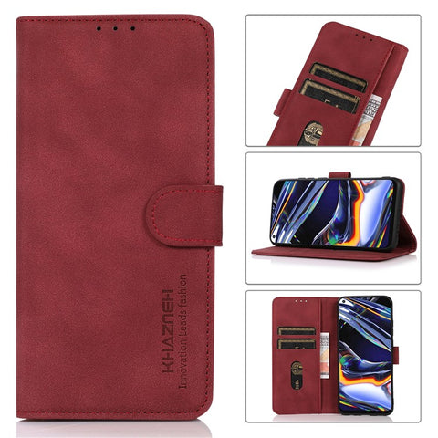KHAZNEH Magnetic Closure PU Leather Cell Phone Cover Case with Wallet Stand for Xiaomi Redmi Note 11 4G (MediaTek)/Redmi 10 4G/Redmi 10 2022 4G/10 Prime
