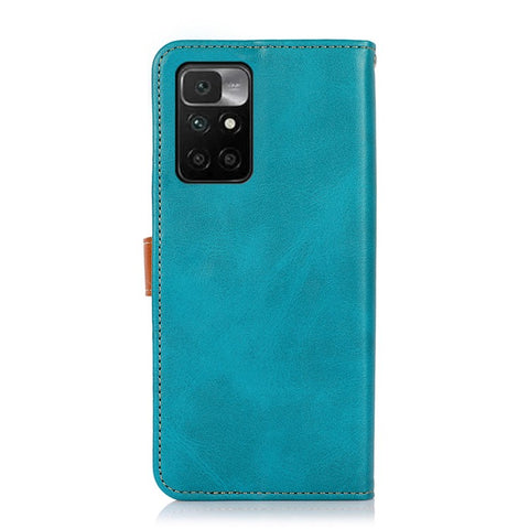 KHAZNEH Phone Leather Wallet Stand Design Cover Case with Golden Magnetic Clasp for Xiaomi Redmi Note 11 4G (MediaTek)/Redmi 10 4G/Redmi 10 2022 4G/10 Prime