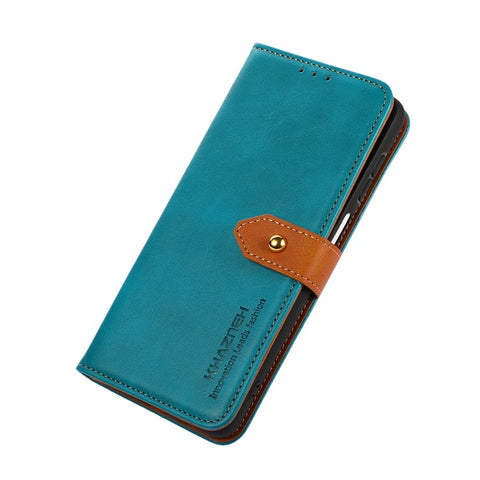 KHAZNEH Phone Leather Wallet Stand Design Cover Case with Golden Magnetic Clasp for Xiaomi Redmi Note 11 4G (MediaTek)/Redmi 10 4G/Redmi 10 2022 4G/10 Prime