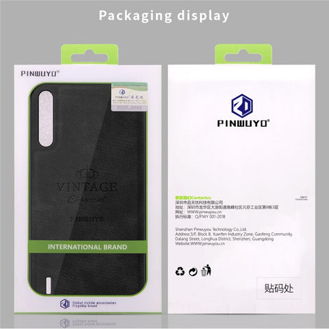 PINWUYO Honorable Series Anti-Drop Lightweight Slim Leather Coated PC + TPU Combo Case for Xiaomi Mi CC9/CC9 Meitu Edition/9 Lite