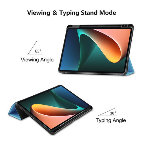 ENKAY HAT PRINCE Stylish Anti-Fall Auto Wake/Sleep Tri-fold Stand PU Leather + TPU Tablet Case Shell with Pen Slot for Xiaomi Pad 5/5 Pro