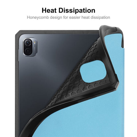 ENKAY HAT PRINCE Stylish Anti-Fall Auto Wake/Sleep Tri-fold Stand PU Leather + TPU Tablet Case Shell with Pen Slot for Xiaomi Pad 5/5 Pro