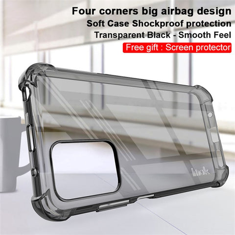 IMAK Reinforced Corners Airbag Transparent TPU Protective Back Case with Screen Protector for Xiaomi Redmi Note 11 4G (MediaTek)/Redmi 10 4G (2021)/Redmi 10 2022 4G/Redmi 10 Prime