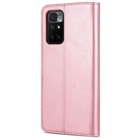 AZNS Leather Wallet Stand Phone Case Flip Card Slots Protected Fully Phone Shell for Xiaomi Redmi 10 4G (2021)/Redmi 10 2022 4G/Redmi Note 11 4G (MediaTek)/Redmi 10 Prime