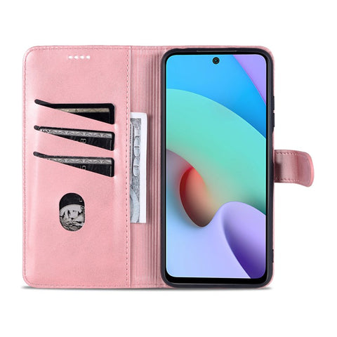AZNS Leather Wallet Stand Phone Case Flip Card Slots Protected Fully Phone Shell for Xiaomi Redmi 10 4G (2021)/Redmi 10 2022 4G/Redmi Note 11 4G (MediaTek)/Redmi 10 Prime