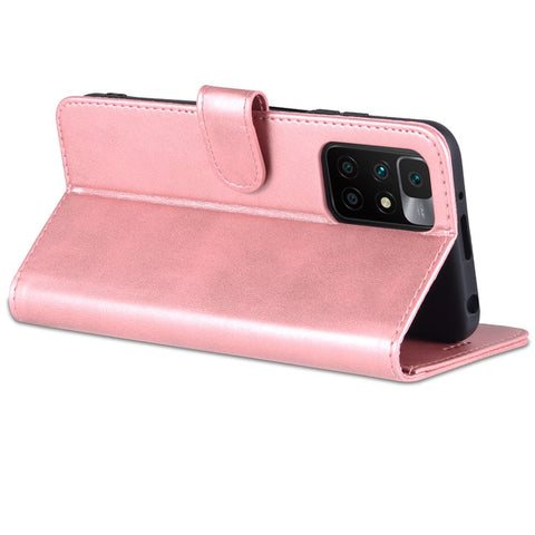 AZNS Leather Wallet Stand Phone Case Flip Card Slots Protected Fully Phone Shell for Xiaomi Redmi 10 4G (2021)/Redmi 10 2022 4G/Redmi Note 11 4G (MediaTek)/Redmi 10 Prime