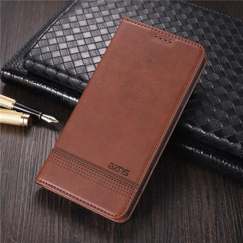 AZNS Durable Wallet Design PU Leather Shockproof Phone Cover Case for Xiaomi Redmi 10 4G (2021)/Redmi 10 2022 4G/Redmi Note 11 4G (MediaTek)/Redmi 10 Prime