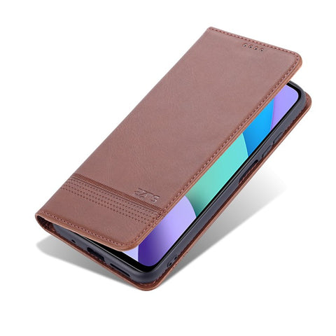 AZNS Durable Wallet Design PU Leather Shockproof Phone Cover Case for Xiaomi Redmi 10 4G (2021)/Redmi 10 2022 4G/Redmi Note 11 4G (MediaTek)/Redmi 10 Prime
