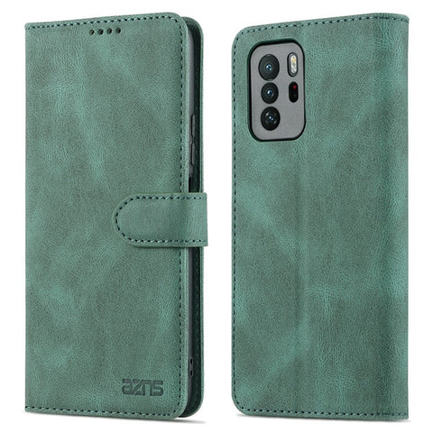 AZNS Shockproof Anti-Drop Wallet Design Phone Case Flip Phone Cover with Stand for Xiaomi Redmi Note 10 Pro 5G (China)/Poco X3 GT