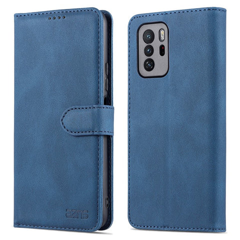 AZNS Shockproof Anti-Drop Wallet Design Phone Case Flip Phone Cover with Stand for Xiaomi Redmi Note 10 Pro 5G (China)/Poco X3 GT