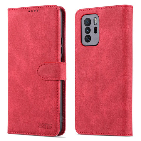 AZNS Shockproof Anti-Drop Wallet Design Phone Case Flip Phone Cover with Stand for Xiaomi Redmi Note 10 Pro 5G (China)/Poco X3 GT