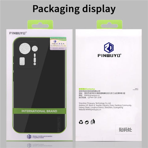 PINWUYO Soft Silicone Lightweight Fiber Flocking Lining Precise Cutouts Shockproof Protective Phone Case for Xiaomi Mix 4