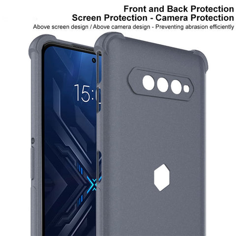 IMAK Four Corners Airbag Design Matte TPU Shock-Absorbing Protection Cover with Screen Protector for Xiaomi Black Shark 4 / 4 Pro