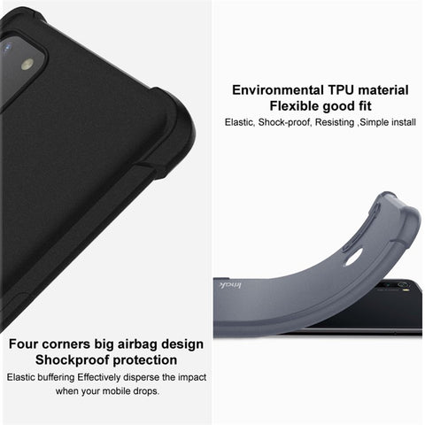 IMAK Four Corners Airbag Design Matte TPU Shock-Absorbing Protection Cover with Screen Protector for Xiaomi Black Shark 4 / 4 Pro