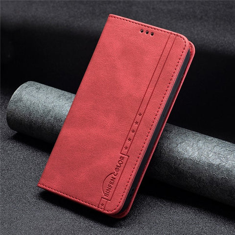 BINFEN COLOR Auto-absorbed Shockproof Scratch Resistant Anti-swiping Design TPU + PU Leather Phone Case Stand Cover for Xiaomi Redmi Note 9 Pro Max / Redmi Note 9 Pro / Redmi Note 9S